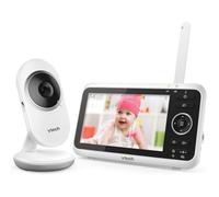 VTech VM350 Baby Monitor con Cámara, Baby Monitor de Video de 5 Pulgadas con Pantalla LCD a Color, Función de Visión Nocturna, Función de Intercomunicación, Canciones de Cuna y Sonidos