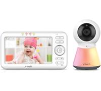 VTech VM5254 Monitor para Bebé con Cámara, Pantalla LCD a Color de 5 Pulgadas, Visión Nocturna, Comunicación Bidireccional, Canciones de Cuna y Luz Nocturna