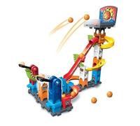 VTech - Juego de construcción y catapultas con Cesta de Baloncesto, 41 Unidades, 6 Bolas, Regalo para niños a Partir de 4 años, Incluye Circuito de Bolas