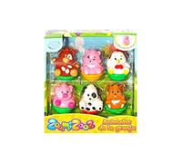 VTech Zoomizooz Set de 6 Animales Granja, Color (3480-438922), Color/Modelo Surtido