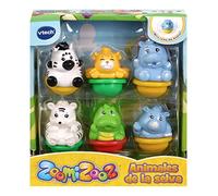 VTech Zoomizooz Set de 6 Animales Selva, Color (3480-439822), Color/Modelo Surtido