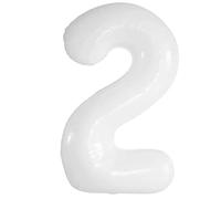 Vthoviwa 10 Colores. 101cm Número globo 2 Blanco, globos 2. cumpleaños Fiesta, balloon 2 Decoración fiesta del aniversario