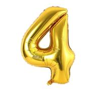 Vthoviwa 10 Colores. Enormes Número globo 4 oro, globos 4. cumpleaños Fiesta,Party Decoration Floats with Heliumglobos 4. cumpleaños Fiesta, balloon 4 Party Decoration