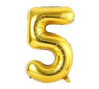 Vthoviwa 10 Colores. Enormes Número globo 5 oro, globos 5. cumpleaños Fiesta,Party Decoration Floats with Heliumglobos 5. cumpleaños Fiesta, balloon 5 Party Decoration