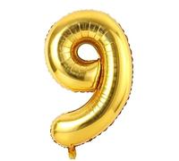 Vthoviwa 10 Colores. Enormes Número globo 9 oro, globos 9. cumpleaños Fiesta,Party Decoration Floats with Heliumglobos 9. cumpleaños Fiesta, balloon 9 Party Decoration