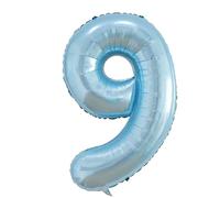 Vthoviwa 40'' Globo Numero 9 Azul, Globos 9 Cumpleaños Fiesta 0123456789,10-19,20-25,30,40,50,60,70,80,90, Número 9 Decoración Fiesta Del Aniversario
