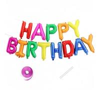 Vthoviwa Globos de Feliz Cumpleaños Multicolor Aluminio Globos con Letras HAPPY BIRTHDAY - Decoración Cumpleaños Fiesta Globos Metálicos Brillantes - Para Fiestas, Eventos y Celebraciones16 pulgadas