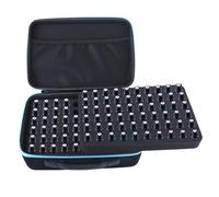 VTIDOBE Estuche de viaje de aceite esencial para 120 botellas de 5 a 10 ml, bolsa organizada, bolsa de transporte para uso doméstico y de viaje, azul claro, moderno