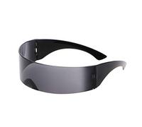 VTIDOBE Future for Warrior - Gafas de sol retro sin montura para mujeres y hombres, punk de gran tamaño para Prot, Black