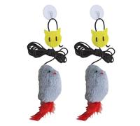 VTIDOBE Juego de 2 juguetes divertidos para gatos, chirrido para colgar en la puerta, para el aburrimiento en interiores, reducir la ansiedad y el suministro de mascotas