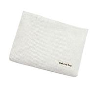 VTIDOBE Neceser de viaje de gran capacidad, de pana, organizador de artículos de tocador, bolsa de maquillaje con cremallera para mujer, W, moderno