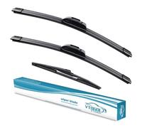 VTOGOI Wiper Blades With Rear Wiper Blades Set For 2017-2022 Kia Sportage 2019-2023 Hyundai Santa Fe Automotive Replacement Windshield Wiper Blades,Easy DIY Install 26"+16"+11"(Set of 3)