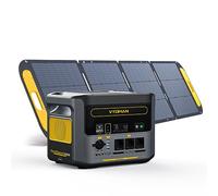 VTOMAN FlashSpeed 1500 Estación de Energía Portátil 1548Wh con 1 * 220W Pro Panel Solar - LiFeP04 Batería Generador Solar con Tres 230V Salida/Entrada de CA, para Acampada, Autocaravana, Emergencias