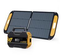 VTOMAN FlashSpeed 300 Estación de Energía Portátil 300W (Pico 600W) con 110W Panel Solar, Batería LiFePO4 de 230Wh, Salida PD USB-C 100W, 6 Tomas Generador Solar para Camping, RV, Pesca