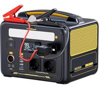 VTOMAN Jump 600X Estación de Energía Portátil con Cable de Arranque, 600W Generador Solar LFP Batería, 2 Salidas CC Ajustable a 12V/10A, 299Wh Capacidad Ampliable a 939Wh para Acampadas y Emergencias