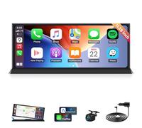 Vtopek Pantalla Carplay de 11,26" Más Grande con Soporte Exclusivo Wireless Apple Carplay Android Auto Pantalla con Cámara Trasera Portátil Car Play Buddy Display con Dual-Bluetooth Siri Navigation