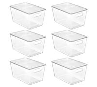 Vtopmart Juego de 6 Cajas Almacenamiento con Tapa Transparentes