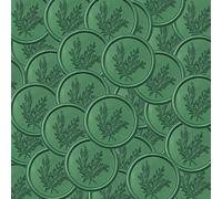 VTOS 50 pegatinas de sellado de cera, diseño de romero verde pino, etiquetas autoadhesivas para invitaciones de boda, envoltura de regalos, álbumes de recortes de letras