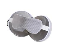 VTravel - Almohada para el cuello, almohadas de cuello de avión para vuelos largos con ojos, reposacabezas transpirable de algodón PP para dormir, descansar, vacaciones, mochileros, oficina, gris, 1