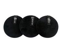 Vtrem 3 almohadillas removedoras de maquillaje reutilizables suaves toallas de limpieza facial regalos de Navidad lavable maquillaje removing paño microfibra multifunción negro