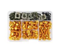 VTSGBLS Kit Tornillos Motocicleta para Forza 125 para Hornet 600 Cb125R Xadv CBR 600 RR Cbr500R para Rebel 500 177pcs Tornillos Motocicleta Pernos Carenado Tornillos Cuerpo Tuercas(Oro)