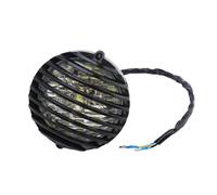 VTSGBLS Red Universal Faros Delanteros Para Suzuki Luz Delantera Retro Pantalla Lámpara Rejilla Protector faros motocicleta