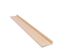 Vttui Estante Flotante de Madera Maciza, Estante de Pared con Labio de Seguridad, Estante Moderno para Baño, Cocina, Oficina, Fácil Instalación con Adhesivo y (Size:120cm,Color:Acabado madera natural)