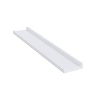 Vttui Estante Flotante de Madera Maciza, Estante de Pared con Labio de Seguridad, Estante Moderno para Baño, Cocina, Oficina, Fácil Instalación con Adhesivo y (Size:90cm,Color:Acabado Blanco)