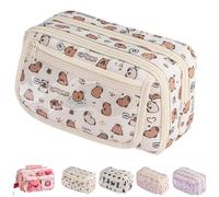 VTYFRY Bonito estuche Kawaii para lápices, organizador de dibujos animados, para oficina, espacio de trabajo, accesorios de escritorio, artículos esenciales de viaje, estética, moderna, regalo de gran