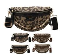 VTYFRY Riñonera cruzada para mujer, a la moda, con estampado de leopardo, con cremallera, casual, versátil, negro (Leopard Black), L, Bolsos cruzados modernos para mujer