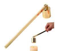 VTYTZZ Extintor de velas, extintor de velas, alicates para apagar velas, campana de velas, con mango largo, extintor de velas de acero inoxidable, herramienta manual (dorado)