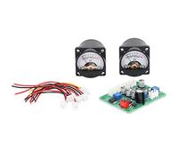 VU Kit de panel de medidor | 2pcs Tablero de amplificador de audio de retroiluminación de 2 piezas con cables | Alta precisión 0-500UA ± 10% Medición | para grabar tarjeta de