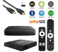 VU+ Plus YAY GO PRO Android 14 UHD 4K Dual-WiFi LAN Chromecast Receptor IP
