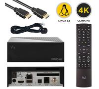 Zero 4K tV set-top boxes Satélite Alta Definición Total Negro, Receptor de satélite negro, Satélite, DVB-S2, 2048 MB, 4000 MB, DDR4, Negro
