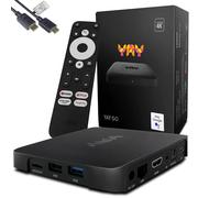 VU+ Yay GO 4K UHD Android TV Streaming Box - Android TV 14, Chromecast Integrado, 2GB RAM, 8GB Flash, Bluetooth 4.2, USB 3.0, Widevine L1, HDCP 2.3, Wi-Fi 1200 Mbit, Cable HDMI HTS e-com