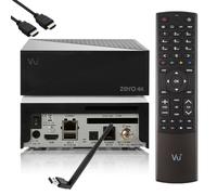 ►VU Zero 4K SE Ultra HD HDR Sat PVR Receptor, Smart HbbTV, Mediateca, 150 WiFi