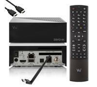 ►VU Zero 4K SE Ultra HD HDR Sat PVR Receptor, Smart HbbTV, Mediateca, 150 WiFi