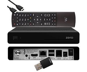 VU+ Zero HW Version 2-1 sintonizador DVB-S2 Full-HD E2 Linux Receptor, Youtube, Receptor satélite con función de grabación, Lector de Tarjetas, Multimedia, HDMI EasyMouse, lápiz WiFi 300Mbit, Negro