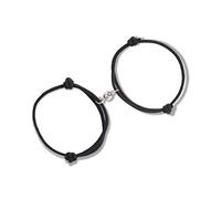 VU100 2 Pcs Pulsera Magnético Compromiso para Pareja, Atracción Mutua, Relación, Distancia A Juego, Pulsera de Cuerda Amistad, Regalo para Mujer, Hombre, Novio, Novia, Amiga