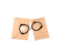 VU100 2 Piezas Pulseras Magnética para Parejas Regalo Amigas Hermanas-2 N