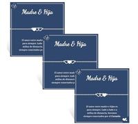 VU100 3 Piezas Pulsera Madre Hija Regalo para Madre Hija 316 Acero Inoxidable Pulsera Corazón Regalo para Niña Mamá Regalo Inspirador Regalo de Vuelta al Cole Regalo de Cumpleaños para Mamá Hija Niña