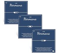 VU100 3 Pulseras Hermanas Regalos Originales para Hermanas Amigas