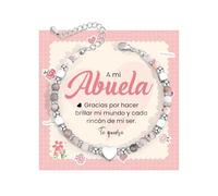 VU100 Día de la Madre Regalo Original Regalo Abuela Pulsera con Forma de Corazón Ajustable día de la Madre Navidad Cumpleaños San Valentín para Ella Abuela
