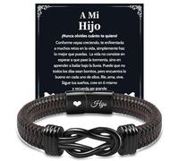 VU100 Pulsera para Hijo Regalo para Hijo Regalo de Cumpleaños Navidad Graduación para Niño Pulsera de Cuero para Niño