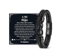 VU100 Pulsera para Hijo Regalo para Hijo Regalo de Cumpleaños para Niño Pulsera de Cuero Regalo de Cumpleaños Navidad para Niño