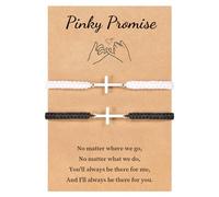 VU100 Pulsera para Pareja Regalo para Pareja Pulsera Cruz Pulsera Hilo del Destino Pulsera de Protección de la Suerte de la Cábala Día de Cumpleaños Regalo para Novio Novia Marido Esposa Familia Amigo