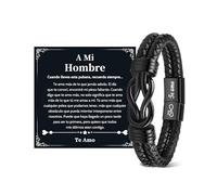 VU100 Pulseras para Hombre Regalos para Hombre Regalos de Cumpleaños para Él Pulseras de Cuero Cumpleaños Navidad San Valentín para Novio Marido