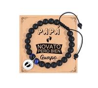 VU100 Regalo Futuro Papá Pulsera Regalo dia del Padre Originales para Hombre Papa Personalizada 30 40 50 Cumpleaños para Hombre Padres Novato Navidad San Valentín