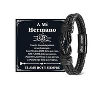 VU100 Regalo para un Hermano Pulsera Hombre Regalos Originales para Hombre Regalos Hermano Cumpleaños Pulsera de Cuero Navidad Graduación Aniversario