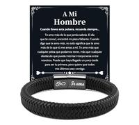VU100 Regalos para Hombre Pulseras para Hombre Regalos de Cumpleaños para Él Pulseras de Cuero Cumpleaños Navidad San Valentín para Novio Marido